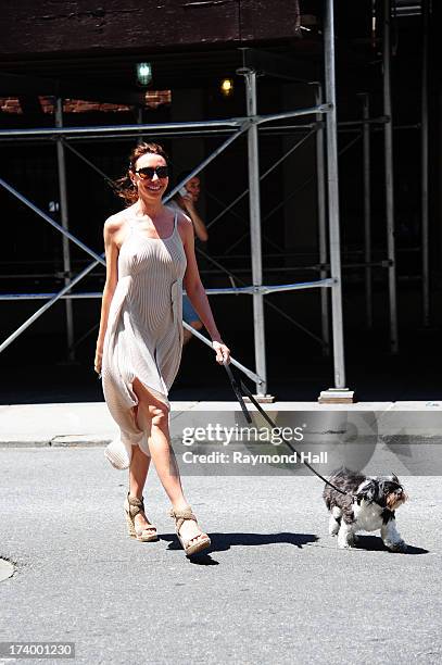 Spanish Actress Elena Fernandez is seen in Soho on July 18, 2013 in New York City.