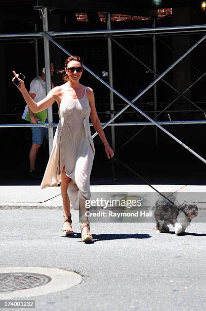 Spanish Actress Elena Fernandez is seen in Soho on July 18, 2013 in New York City.