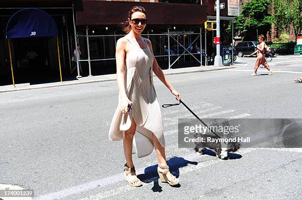 Spanish Actress Elena Fernandez is seen in Soho on July 18, 2013 in New York City.