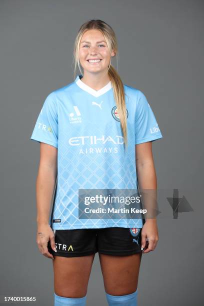 Taylor Otto of Melbourne City poses for a photo during a Melbourne City A-League Women's headshots session at Ultra Football Abbotsford on October...