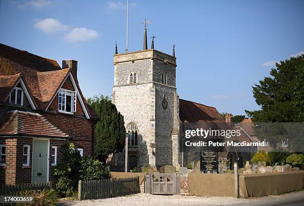 St Mary The Virgin Church in Bucklebury Village, home to the family of The Duchess of Cambridge on July 18, 2013 in Bucklebury, England. The United...