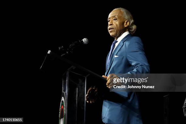 Reverend Al Sharpton speaks during The Triumph Awards on October 16, 2023 in New York City.