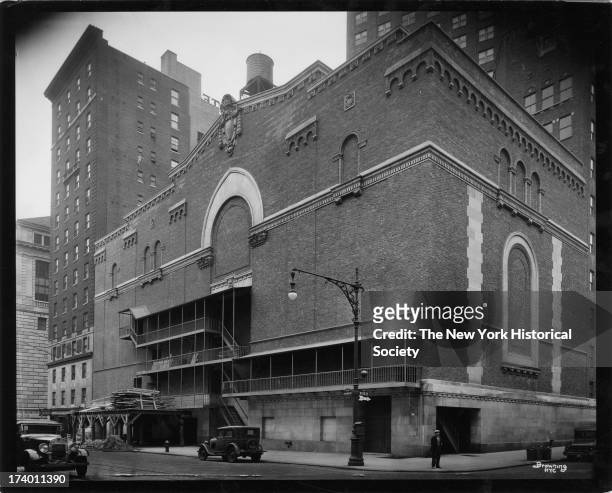 Rear of Beacon Theatre, Amsterdam Avenue between 74th and 75th Streets, New York, New York, 1920s.