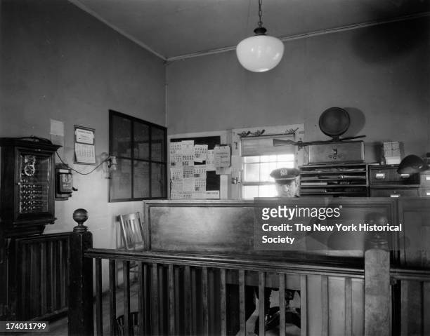 Police Station, East Rockaway, Long Island-Interior-Lieutenant's Desk, East Rockaway, New York, 1920s.