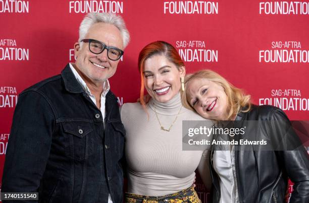 Actors Bradley Whitford, Trace Lysette and Patricia Clarkson attend the SAG-AFTRA Foundation's Conversations screening of "Monica" at the SAG-AFTRA...