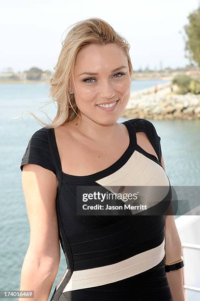 Actress Clare Grant attends the Nintendo Oasis on the TV Guide Magazine Yacht at Comic-Con day 1 on July 18, 2013 in San Diego, California.