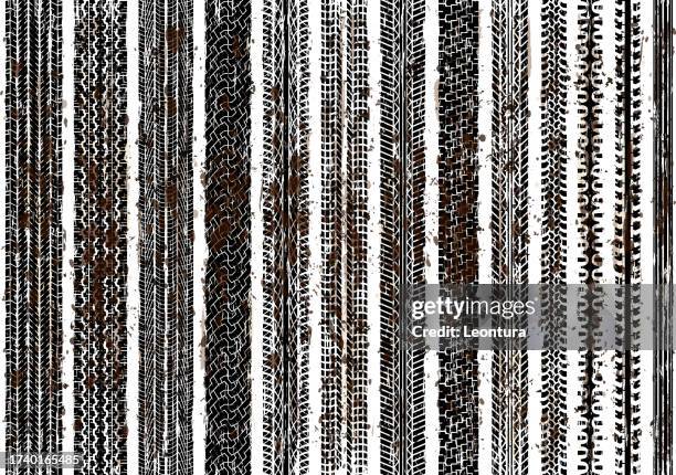 nahtlose reifenspuren - raupenfahrwerk stock-grafiken, -clipart, -cartoons und -symbole