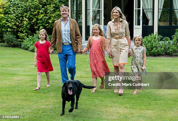 King Willem-Alexander of the Netherlands, Queen Maxima of the Netherlands, Crown Princess Catharina-Amalia of the Netherlands, Princess Alexia of the...