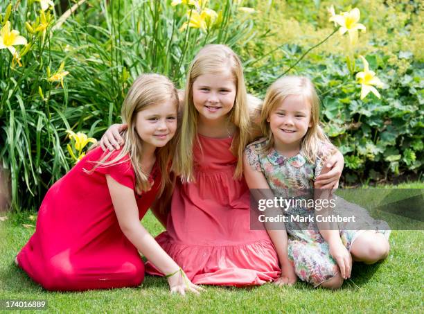 Crown Princess Catharina-Amalia of the Netherlands, Princess Alexia of the Netherlands and Princess Ariane of the Netherlands attend the annual...