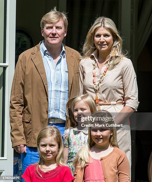 King Willem-Alexander of the Netherlands, Queen Maxima of the Netherlands, Crown Princess Catharina-Amalia of the Netherlands, Princess Alexia of the...