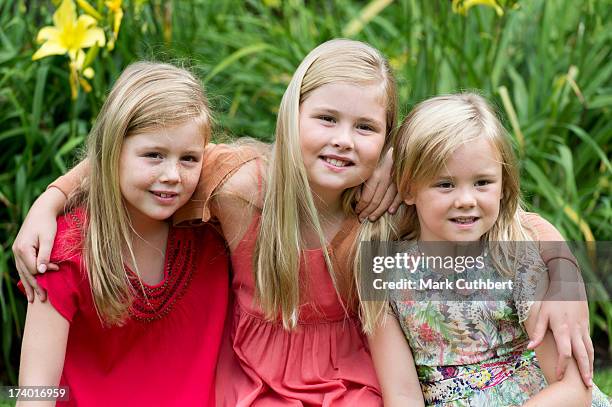 Crown Princess Catharina-Amalia of the Netherlands, Princess Alexia of the Netherlands and Princess Ariane of the Netherlands attend the annual...