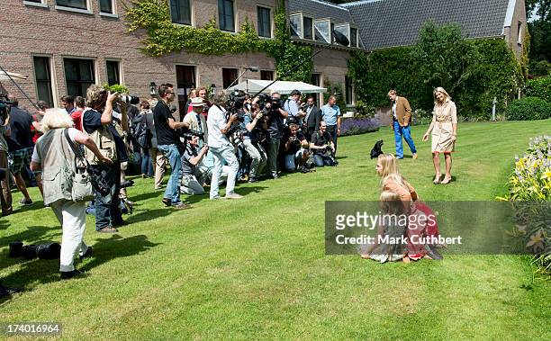 The annual Summer photocall at Horsten Estate with King Willem-Alexander of the Netherlands and family on July 19, 2013 in Wassenaar, Netherlands.