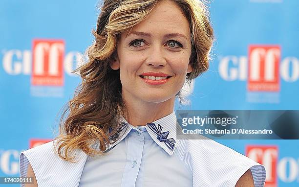 Francesca Cavallin attends 2013 Giffoni Film Festival photocall on July 19, 2013 in Giffoni Valle Piana, Italy.