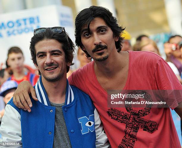 Francesco Mandelli and Francesco Biggio attend 2013 Giffoni Film Festival Blue Carpet on July 19, 2013 in Giffoni Valle Piana, Italy.