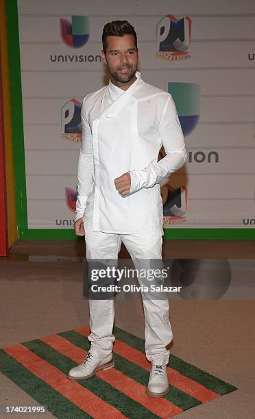 Singer Ricky Martin attends the Premios Juventud 2013 at Bank United Center on July 18, 2013 in Miami, Florida.