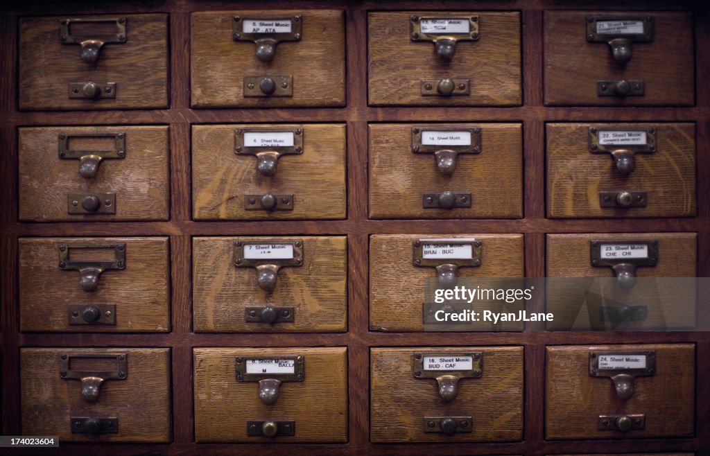 Old Vintage Library Card Catalog HighRes Stock Photo Getty Images