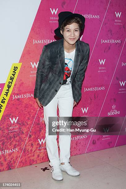 Taemin of South Korean boy band SHINee attends during a promotional event for the 'JamesJeans' 2013 F/W Showcase at the W Hotel on July 19, 2013 in...