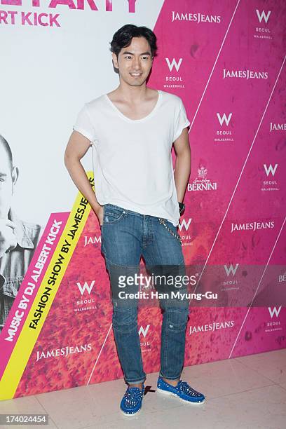 South Korean actor Lee Jin-Wook attends during a promotional event for the 'JamesJeans' 2013 F/W Showcase at the W Hotel on July 19, 2013 in Seoul,...