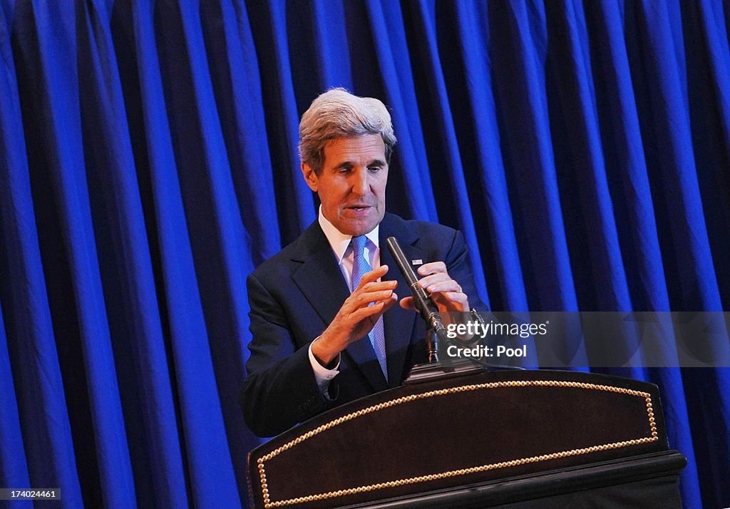 US Secretary of State Kerry Visits The West Bank