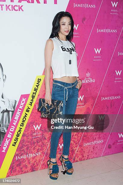 South Korean actress Han Go-Eun attends during a promotional event for the 'JamesJeans' 2013 F/W Showcase at the W Hotel on July 19, 2013 in Seoul,...