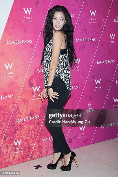 South Korean actress Clara attends during a promotional event for the 'JamesJeans' 2013 F/W Showcase at the W Hotel on July 19, 2013 in Seoul, South...