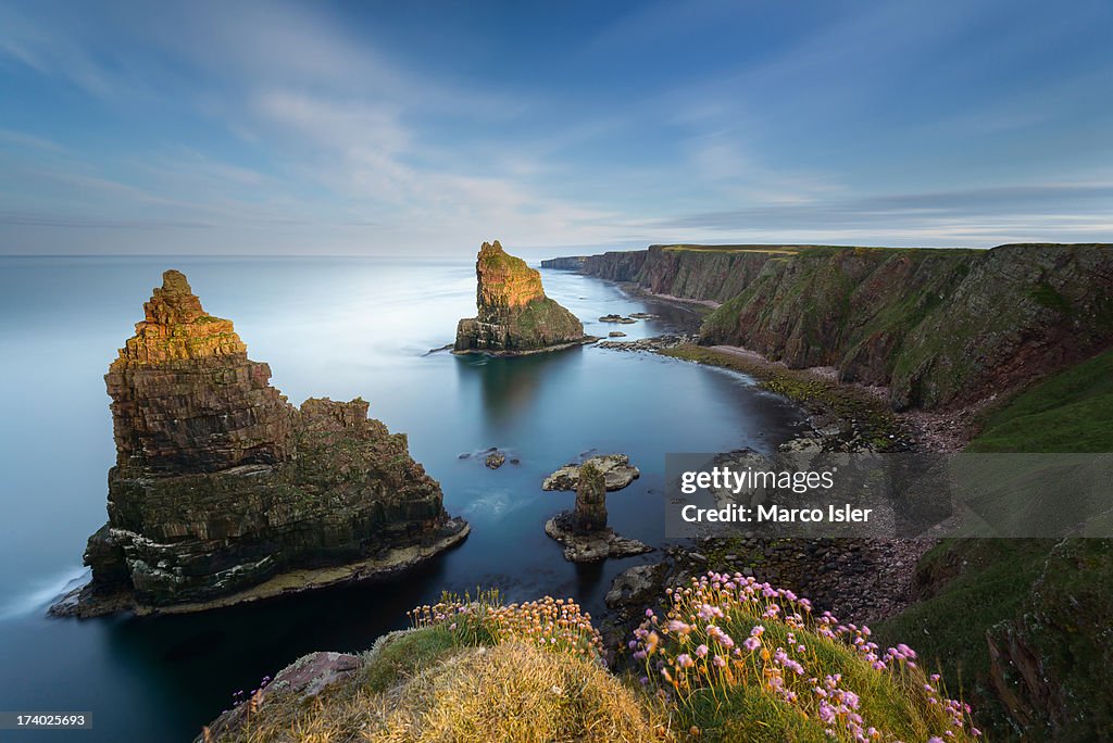 Duncansby Stacks in the sunset light