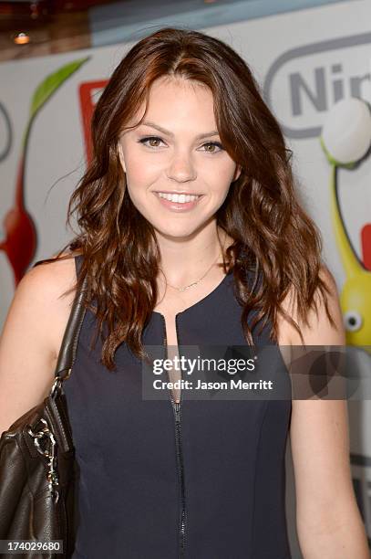 Actress Aimee Teegarden attends the Nintendo Oasis on the TV Guide Magazine Yacht at Comic-Con day 1 on July 18, 2013 in San Diego, California.