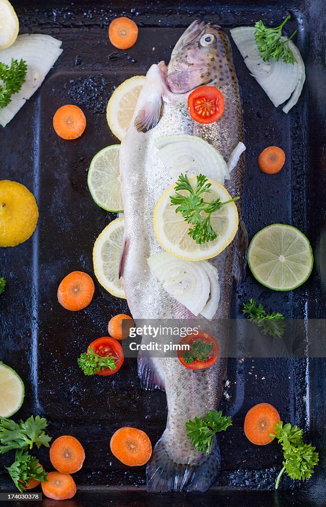 Rainbow Trout With Vegetables