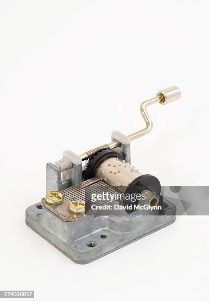 small hand crank musical box - music box stock pictures, royalty-free photos & images