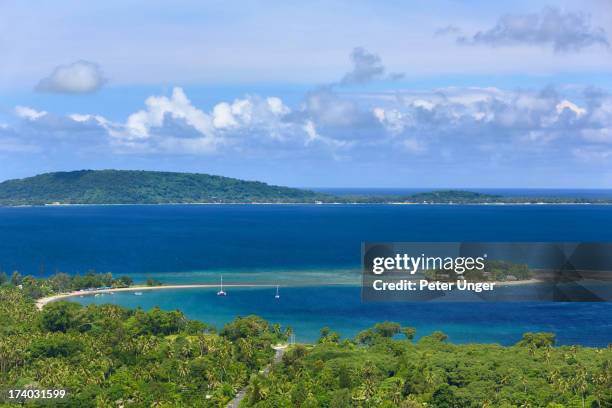 hideaway island in mele bay, port vila - port vila stock pictures, royalty-free photos & images
