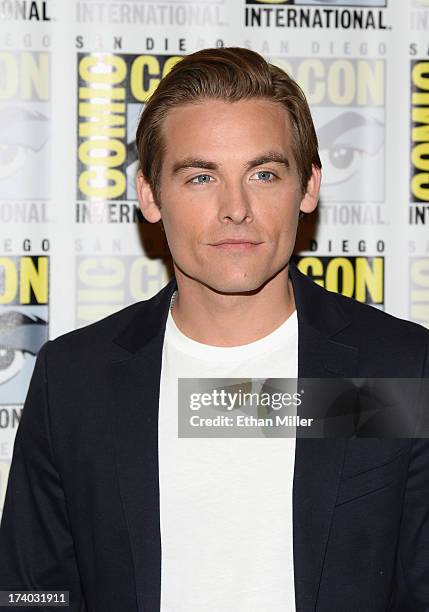 Actor Kevin Zegers attends "The Mortal Instruments: City of Bones" press line during Comic-Con International 2013 at the Hilton San Diego Bayfront...