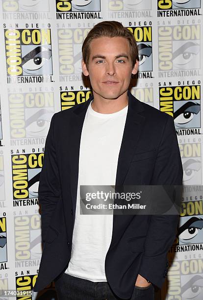 Actor Kevin Zegers attends "The Mortal Instruments: City of Bones" press line during Comic-Con International 2013 at the Hilton San Diego Bayfront...