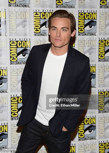 Actor Kevin Zegers attends "The Mortal Instruments: City of Bones" press line during Comic-Con International 2013 at the Hilton San Diego Bayfront...