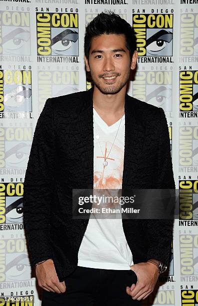 Actor Godfrey Gao attends "The Mortal Instruments: City of Bones" press line during Comic-Con International 2013 at the Hilton San Diego Bayfront...