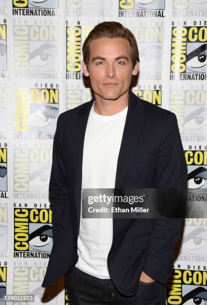 Actor Kevin Zegers attends "The Mortal Instruments: City of Bones" press line during Comic-Con International 2013 at the Hilton San Diego Bayfront...