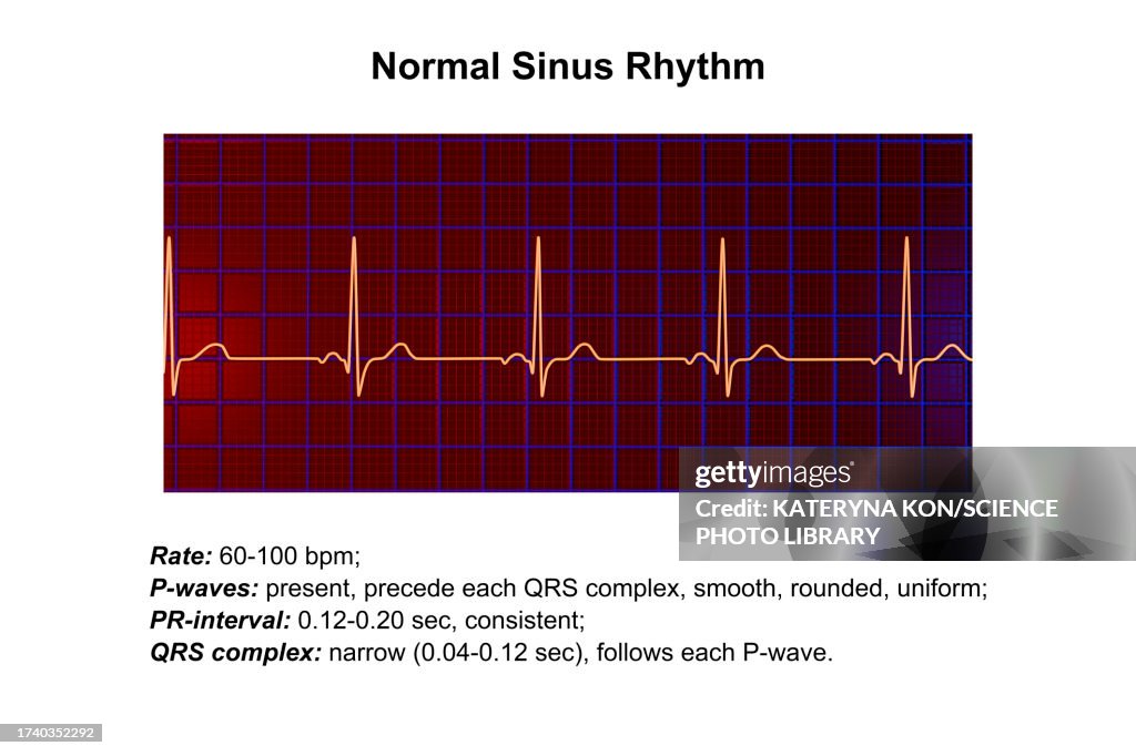 Healthy heartbeat rhythm, illustration