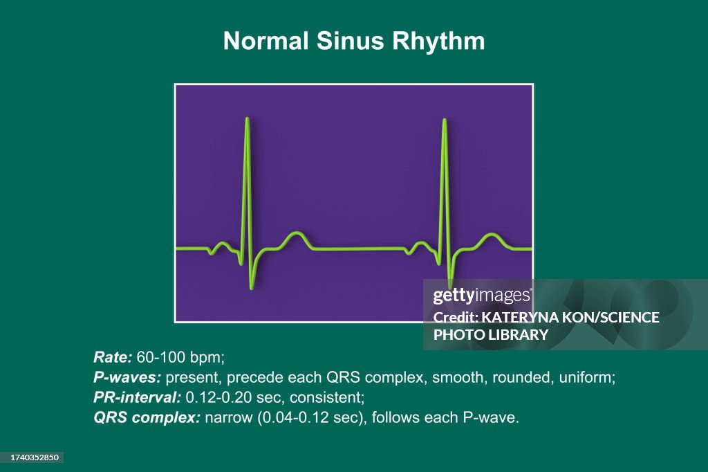Healthy heartbeat rhythm, illustration