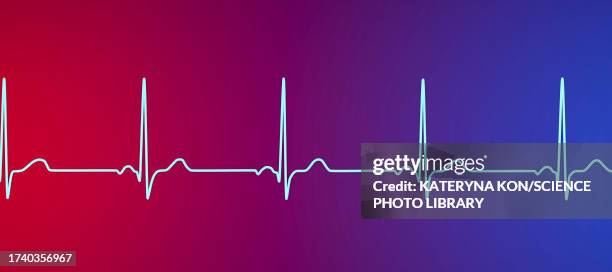 healthy heartbeat rhythm, illustration - pulse trace stock illustrations