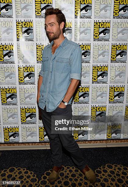 Actor Tom Mison attends the "Sleepy Hollow" press line during Comic-Con International 2013 at the Hilton San Diego Bayfront Hotel on July 19, 2013 in...