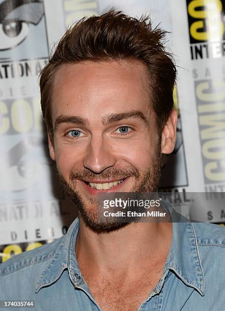 Actor Tom Mison attends the "Sleepy Hollow" press line during Comic-Con International 2013 at the Hilton San Diego Bayfront Hotel on July 19, 2013 in...