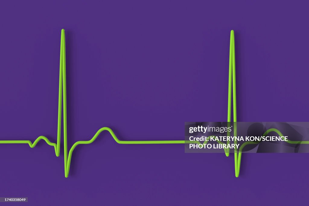 Healthy heartbeat rhythm, illustration