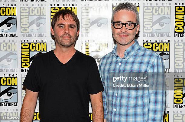 Writer/producers Alex Kurtzman and Roberto Orci attend the "Sleepy Hollow" press line during Comic-Con International 2013 at the Hilton San Diego...