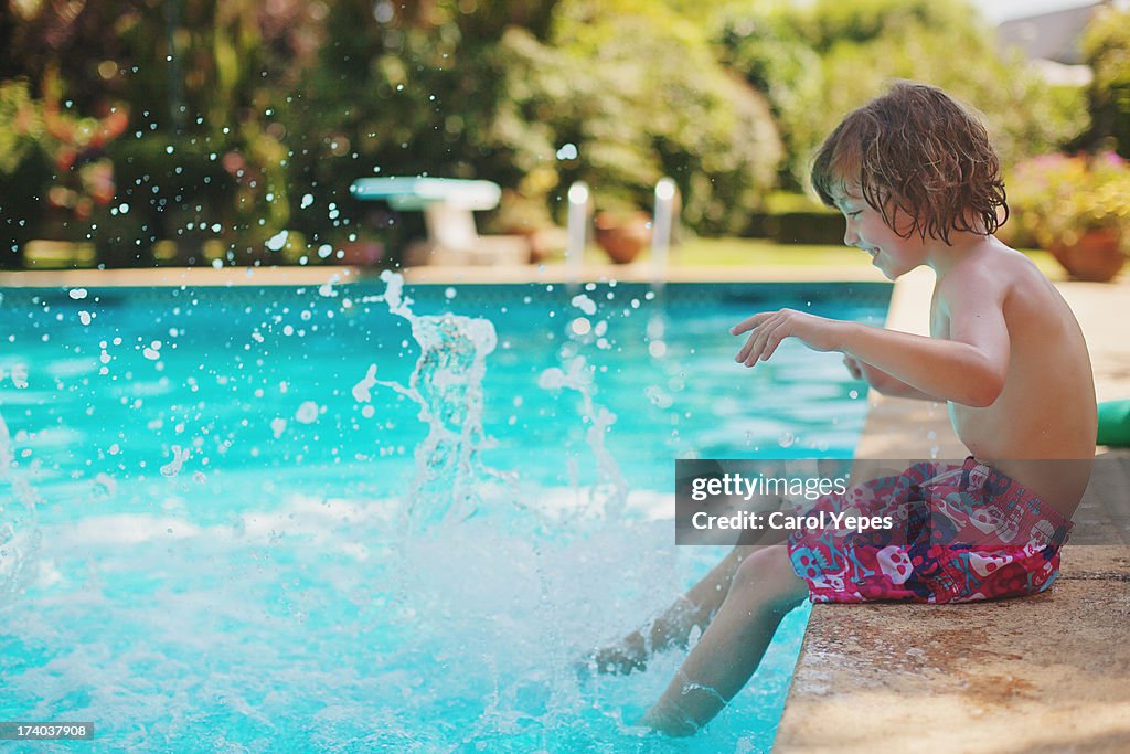 Happiness at pool