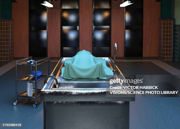 morgue, illustration - funeral parlor stock illustrations