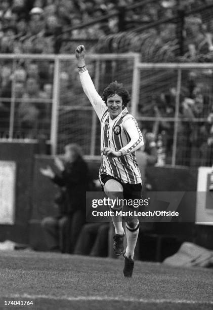 January1980 Southampton v Manchester City, Mick Channon of Southampton wheels away after scoring.