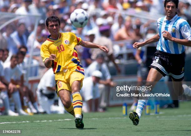 Football World Cup 1994, Argentina v Romania, Georghe Hagi.