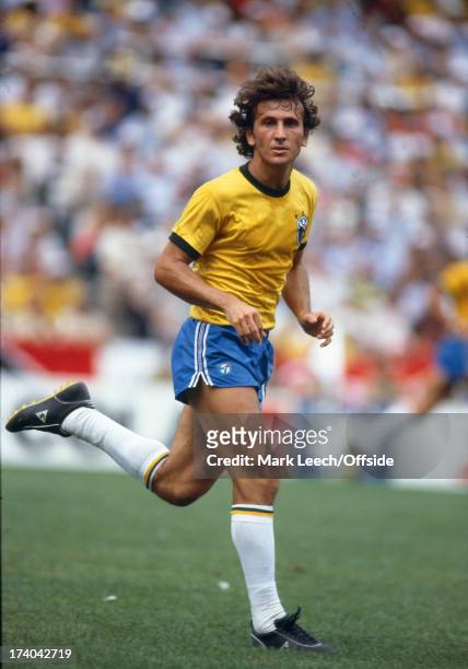 July 1982 - Fifa World Cup - Argentina v Brazil Zico of Brazil, .