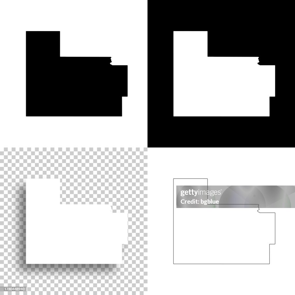 Carter County, Oklahoma. Maps for design. Blank, white and black backgrounds