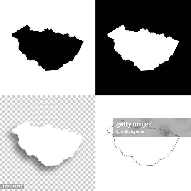 mcdowell county, west virginia. maps for design. blank, white and black backgrounds - west-virginia-county-map stock illustrations