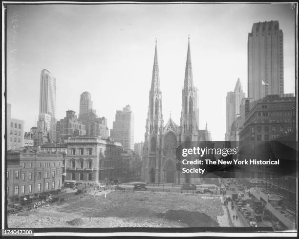 St. Patrick's Cathedral, Fifth Avenue between 50th Street and 51st Street, New York, New York, 1934.
